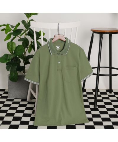 ÁO THUN POLO BASIC COTTON SB - MÀU RÊU