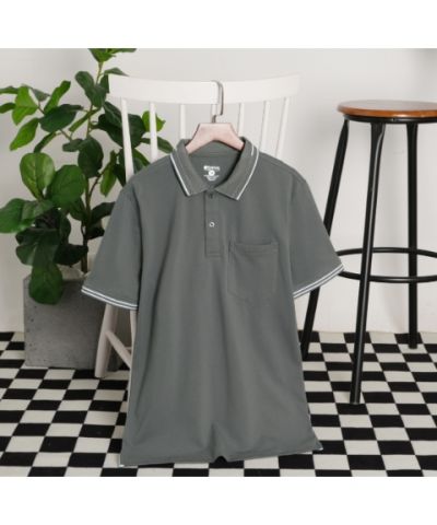 ÁO THUN POLO BASIC COTTON SB - MÀU XÁM