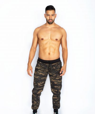 QUẦN JOGGER CAMO S&B - MÀU ĐEN NÂU