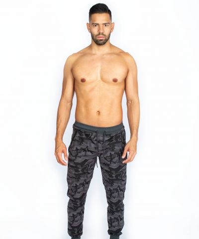 QUẦN JOGGER CAMO S&B - MÀU ĐEN XÁM