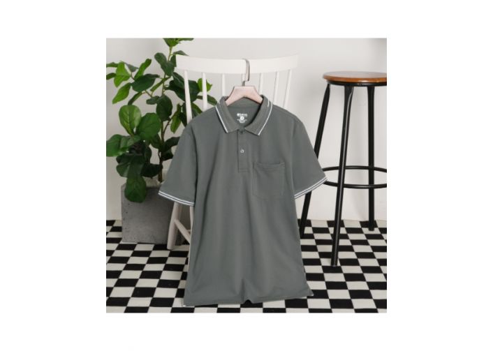 ÁO THUN POLO BASIC COTTON SB - MÀU XÁM