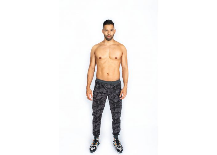 QUẦN JOGGER CAMO S&B - MÀU ĐEN XÁM